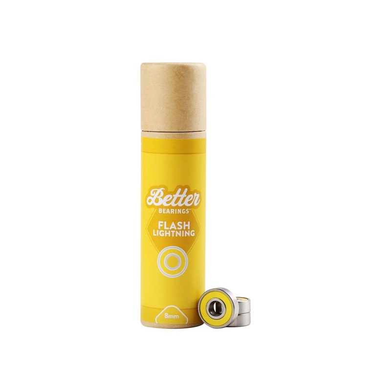 Better Bearings Flash Lightning Ceramics 8mm – Yellow Set of 16