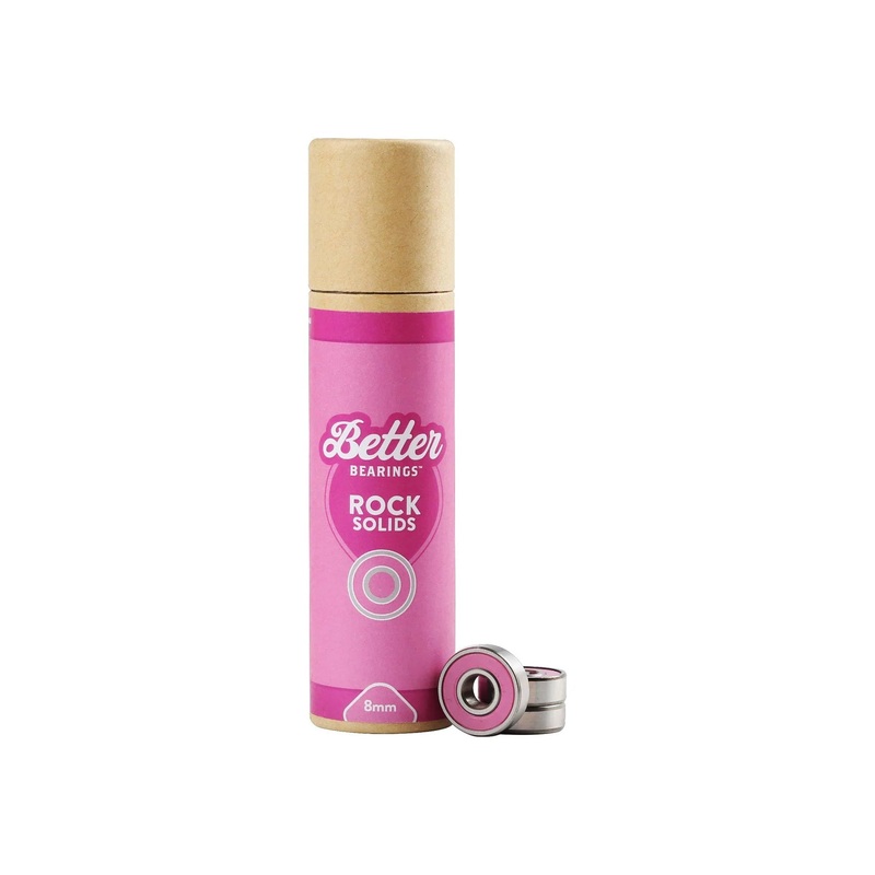 Better Bearings Rock Solids 8mm Abec 7’s – Pink Set of 16