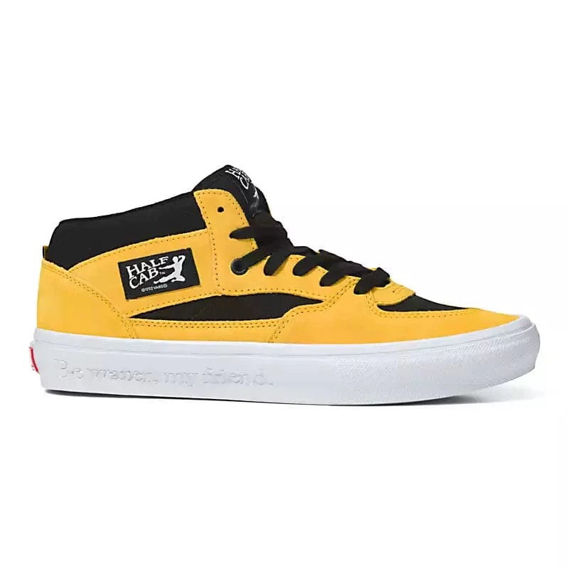 Vans X Bruce Lee Half Cab Skate Shoes – Black/Yellow UK 4