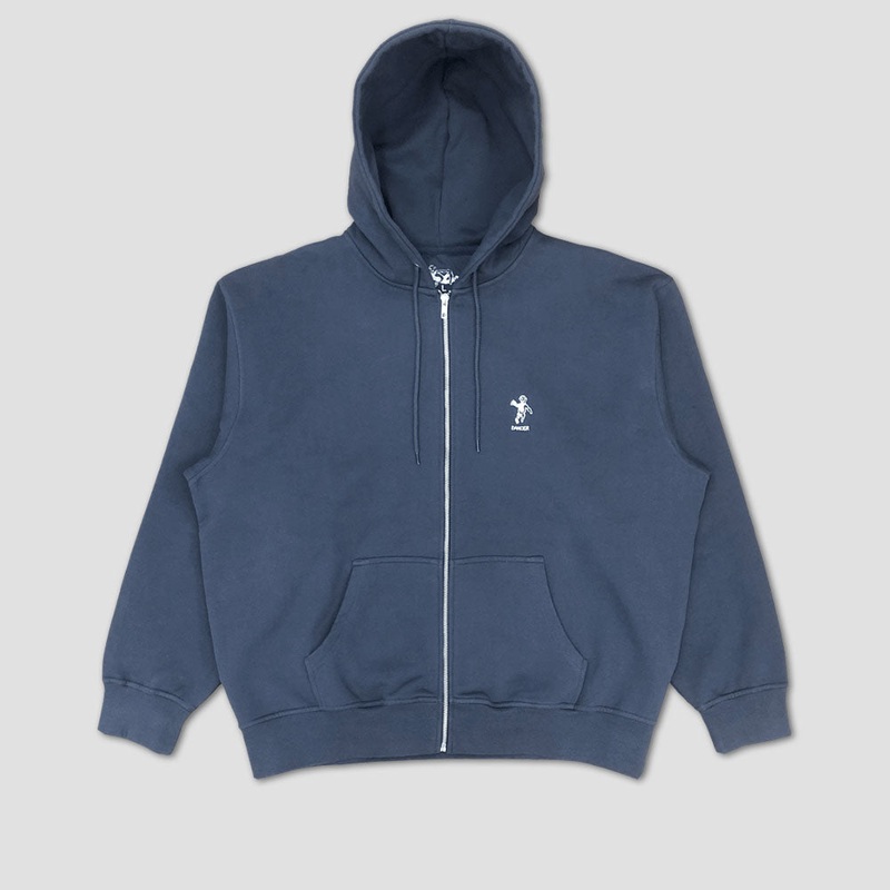 Dancer OG Logo Zip Hoodie Faded Navy Small
