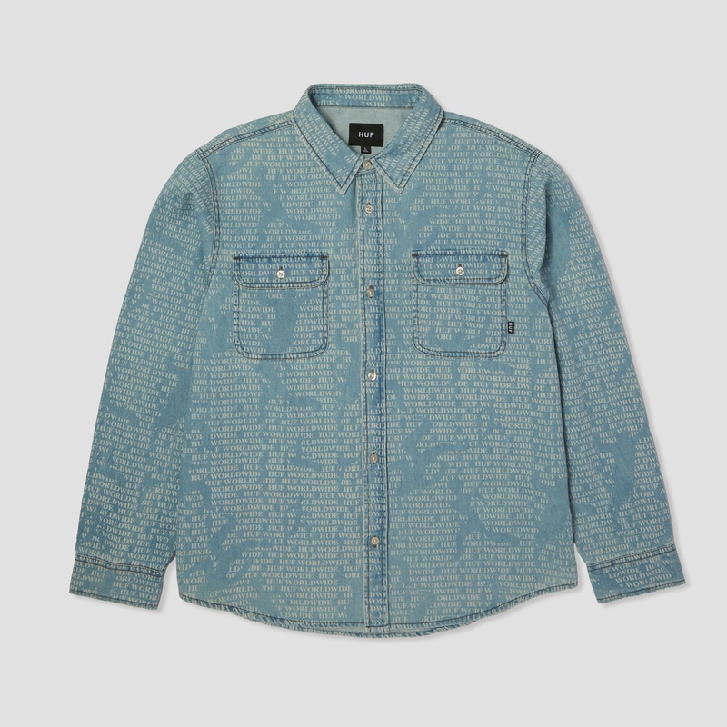 HUF Ceremony Denim Shirt Indigo Small