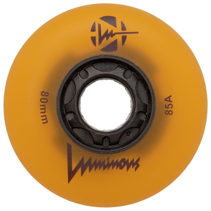 Luminous Light Up Inline Skate Wheels – Sunray Glow 4 Pack 72mm