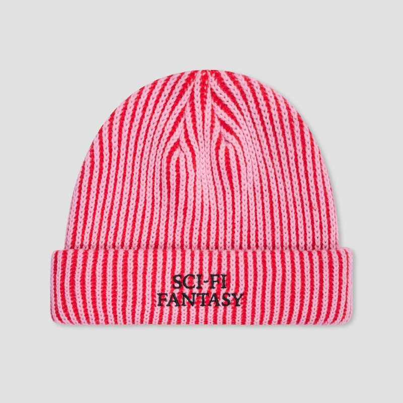 Sci-Fi Fantasy Logo Beanie Pink / Dark Red