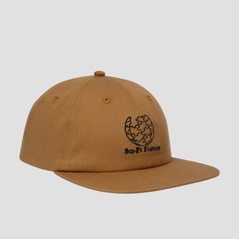 Sci-Fi Fantasy Puzzle Globe Hat Khaki