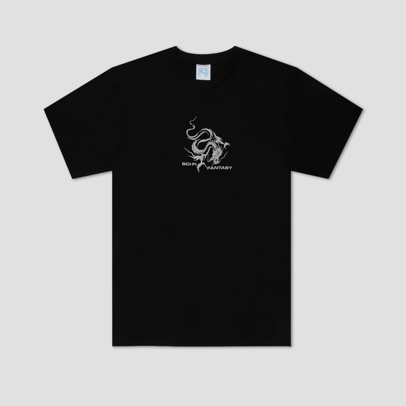 Sci-Fi Fantasy Dragon T-Shirt Black Small
