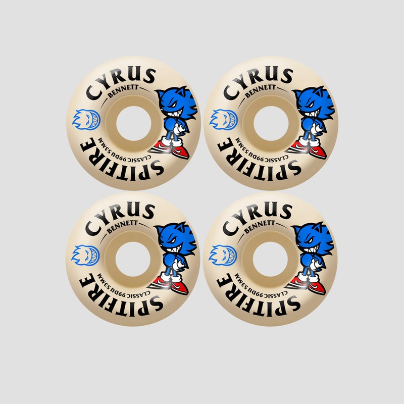 Spitfire 53mm F4 99DU Bennett Burn Squad Skateboard Wheels Natural