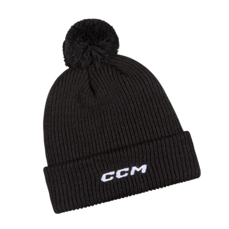 CCM Team Knit Pom Beanie Black