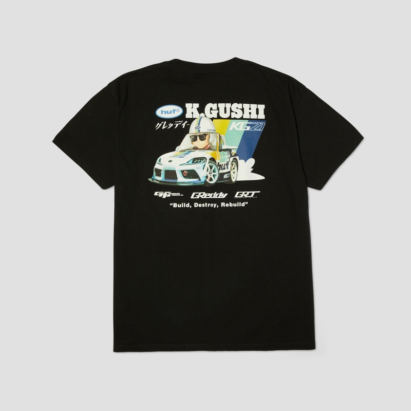 HUF x GReddy Gushi T-Shirt Black Small