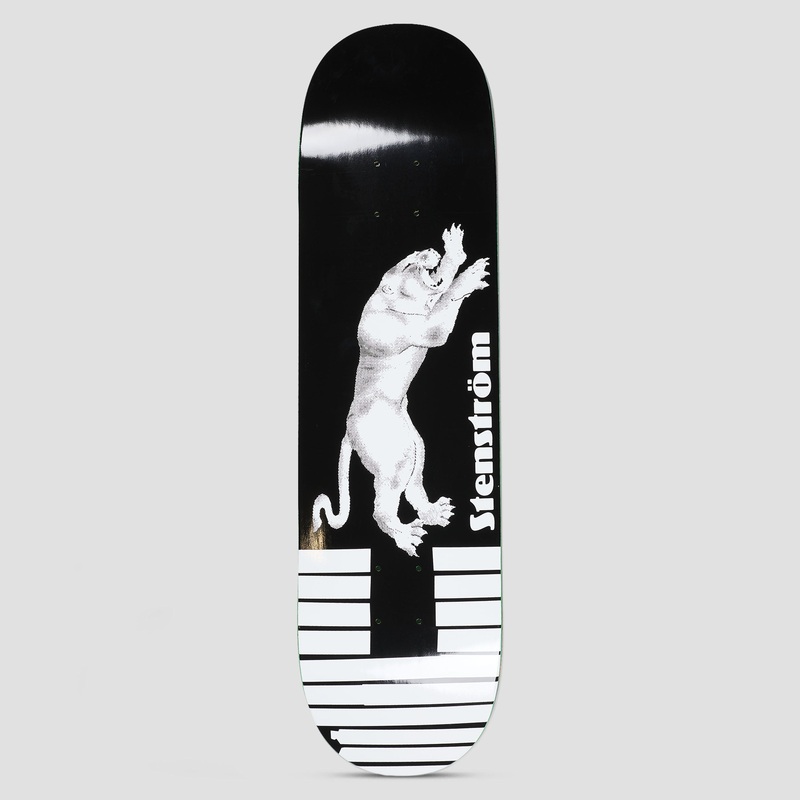Polar 8.375 David Stenstrom Tape & Panther Skateboard Deck Black