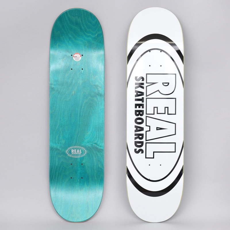 Real 8.38 Classic Oval Skateboard Deck White