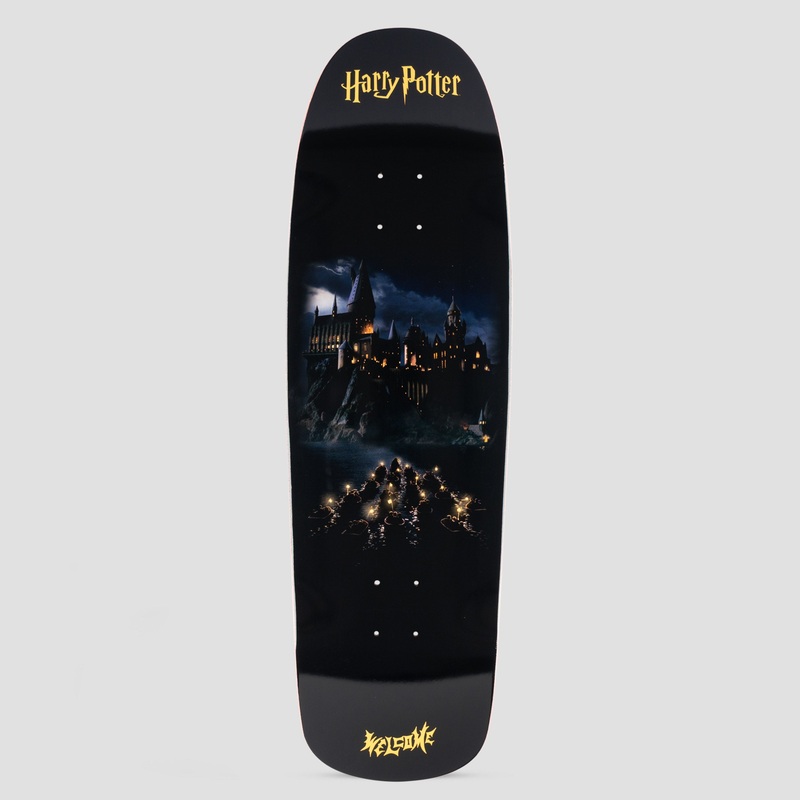 Welcome X Harry Potter 9.5 Arrival Skateboard Deck Black / Gold Foil