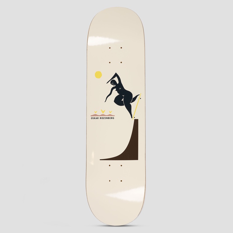 Polar 8.5 Oskar Rozenberg BS Noseblunt Skateboard Deck Cream