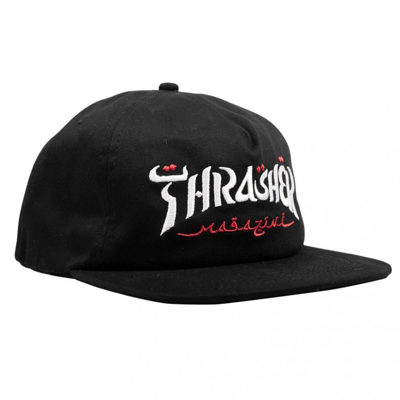 Thrasher Calligraphy Snapback – Black