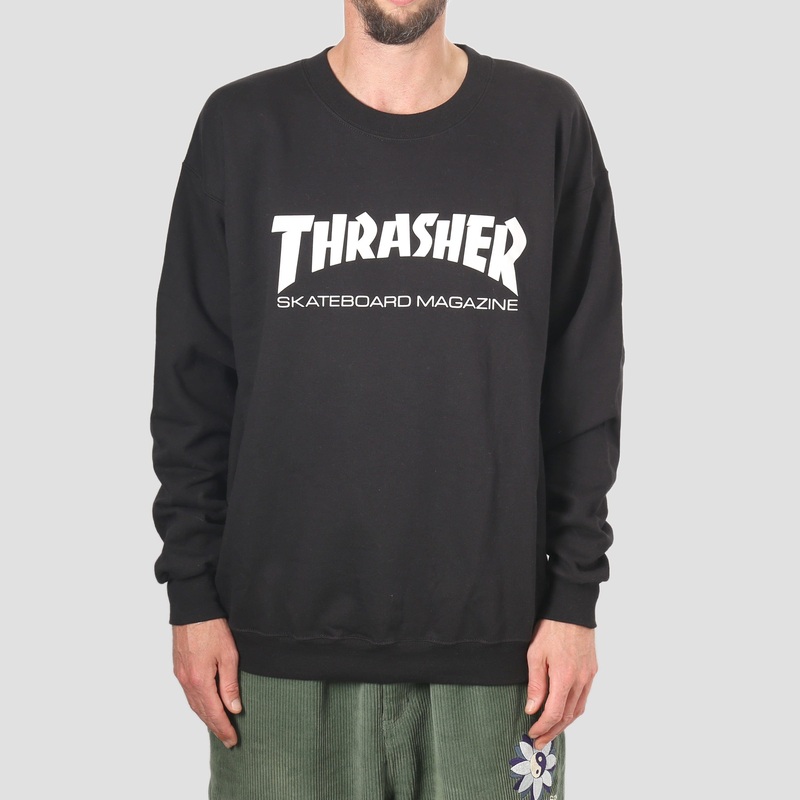Thrasher Mag Logo Crew Black Small
