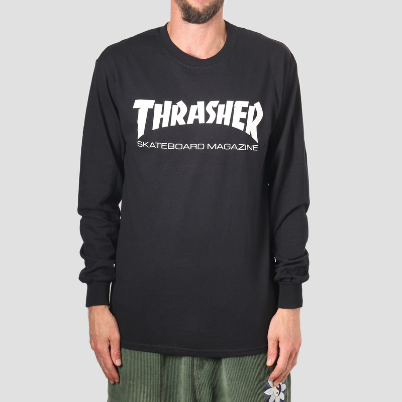 Thrasher Mag Logo Longsleeve T-Shirt Black Small