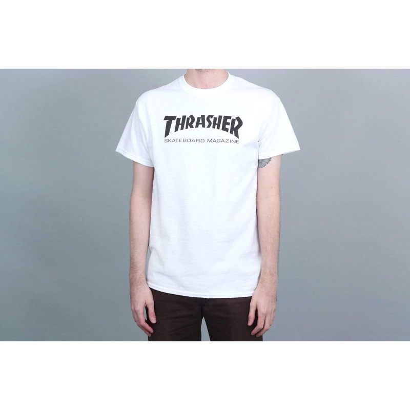 Thrasher Mag Logo T-Shirt White / Black Small