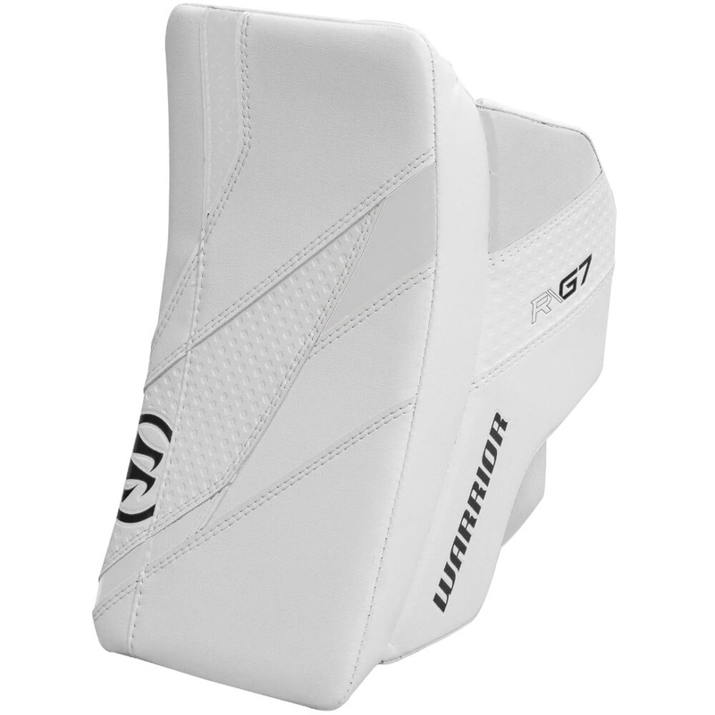 Warrior Ritual G7 Pro Goalie Blocker Intermediate Left – Regular White/White/White