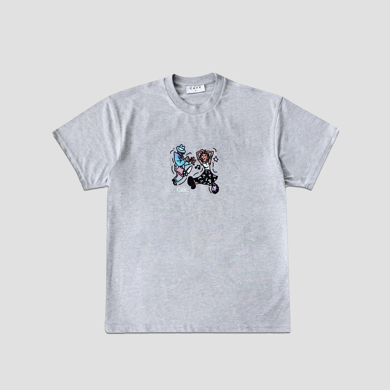 Skateboard Cafe “Dancing” T-Shirt Heather Grey Small