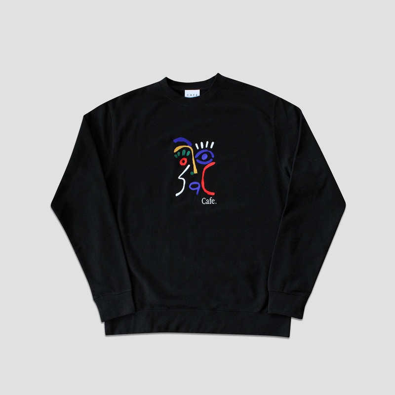 Skateboard Cafe “Marcello” Crew Black Small
