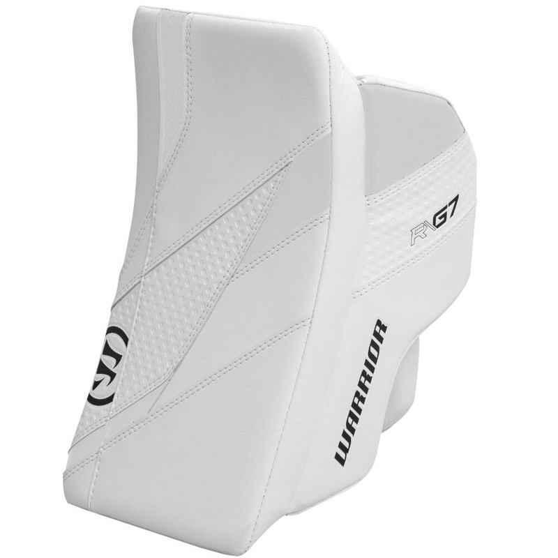 Warrior Ritual G7.1 RTL Goalie Blocker Senior Left – Regular White/White/White
