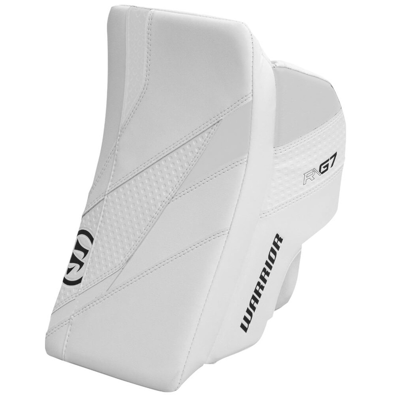Warrior Ritual G7 RTL Goalie Blocker Senior Left – Regular White/White/White