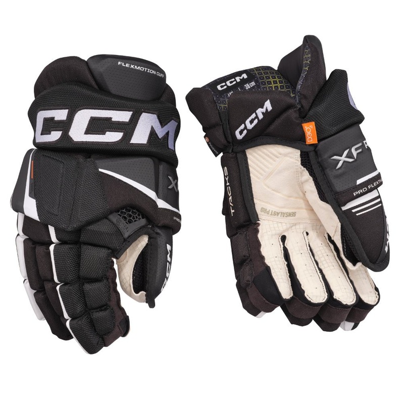 CCM Tacks XF Pro Hockey Gloves Youth 8″ Black/White