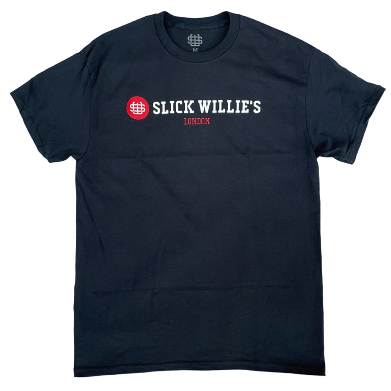 Slick Willie’s Bar Logo T Shirt – Black XXS
