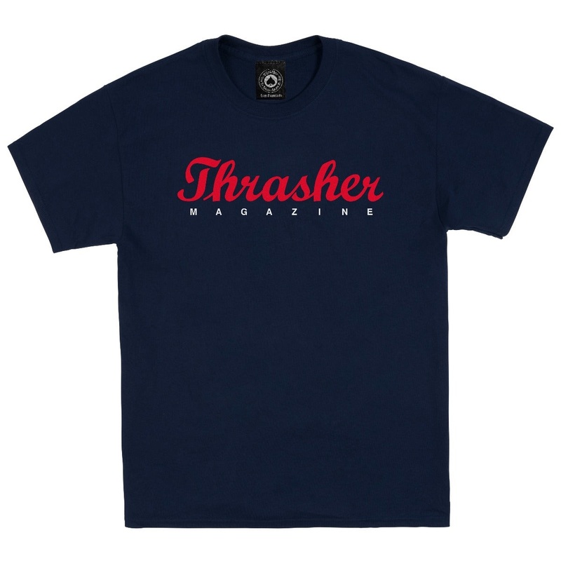 Thrasher Script T-Shirt – Navy S