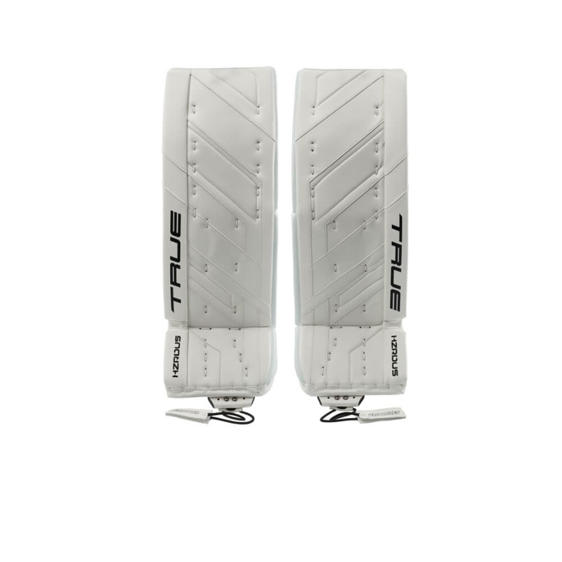TRUE HZRDUS 7X4 Goalie Leg Pads Intermediate 29″+2 White/White