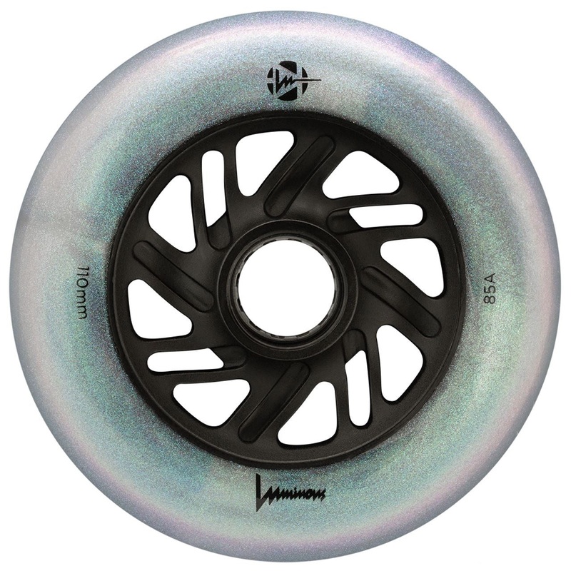 Luminous Light Up Inline Skate Wheel Black Pearl 110mm 85a – (Single Unit)