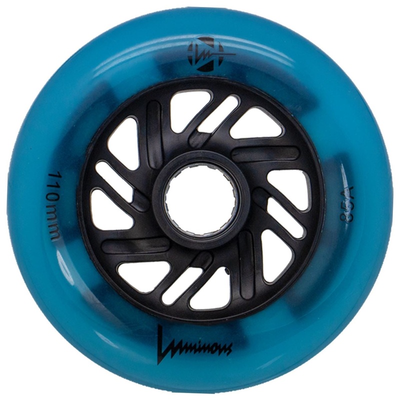 Luminous Light Up Inline Skate Wheel Blue Glow 110mm 85a – (Single Unit)