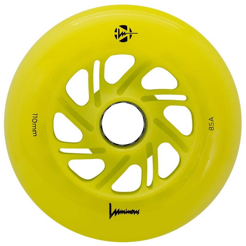 Luminous Light Up Inline Skate Wheel Canary 110mm 85a – (Single Unit)