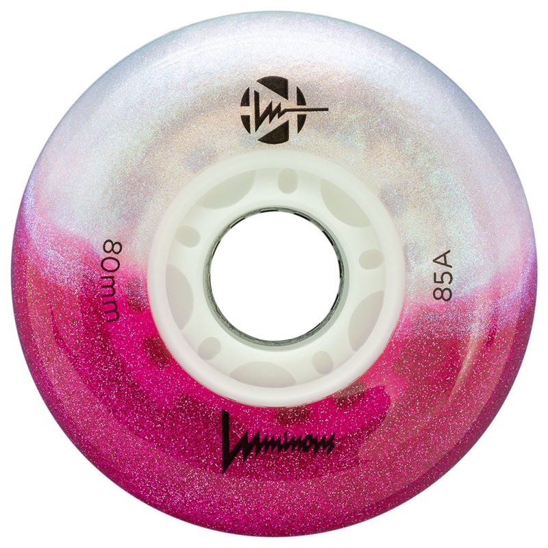 Luminous Light Up Inline Skate Wheels – Cotton Candy 4 Pack 72mm