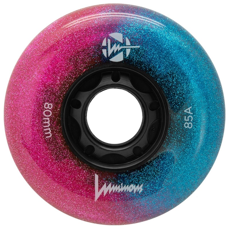 Luminous Light Up Inline Skate Wheels – Galaxy 4 Pack 72mm