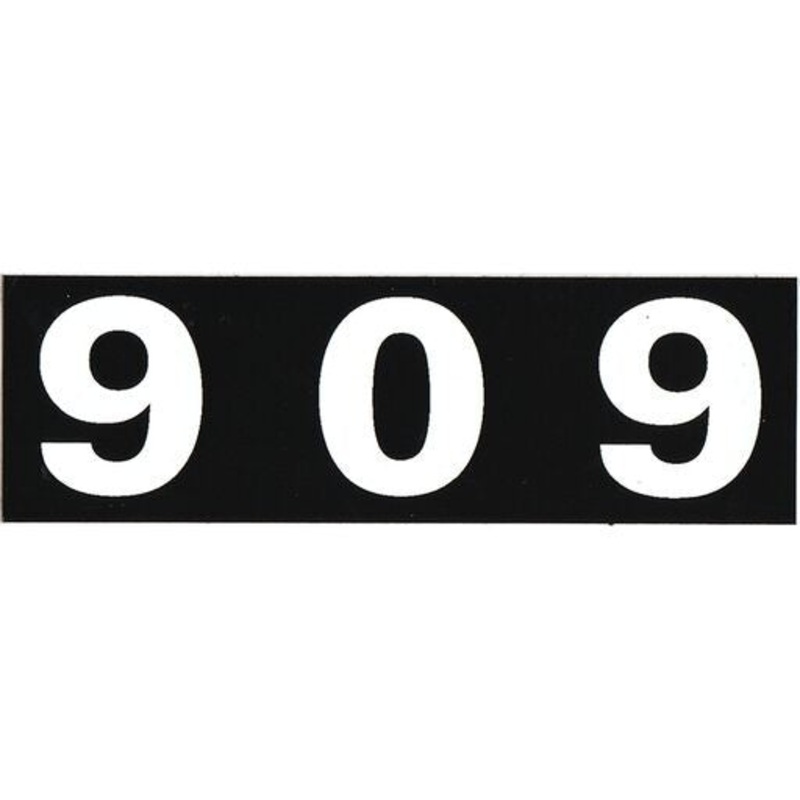 909 sticker 10×3 CM