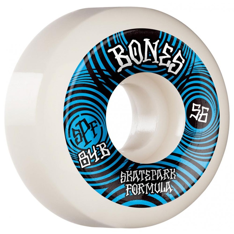 Bones SPF Ripples P5 Sidecut White Skateboard Wheels – 56mm 84B