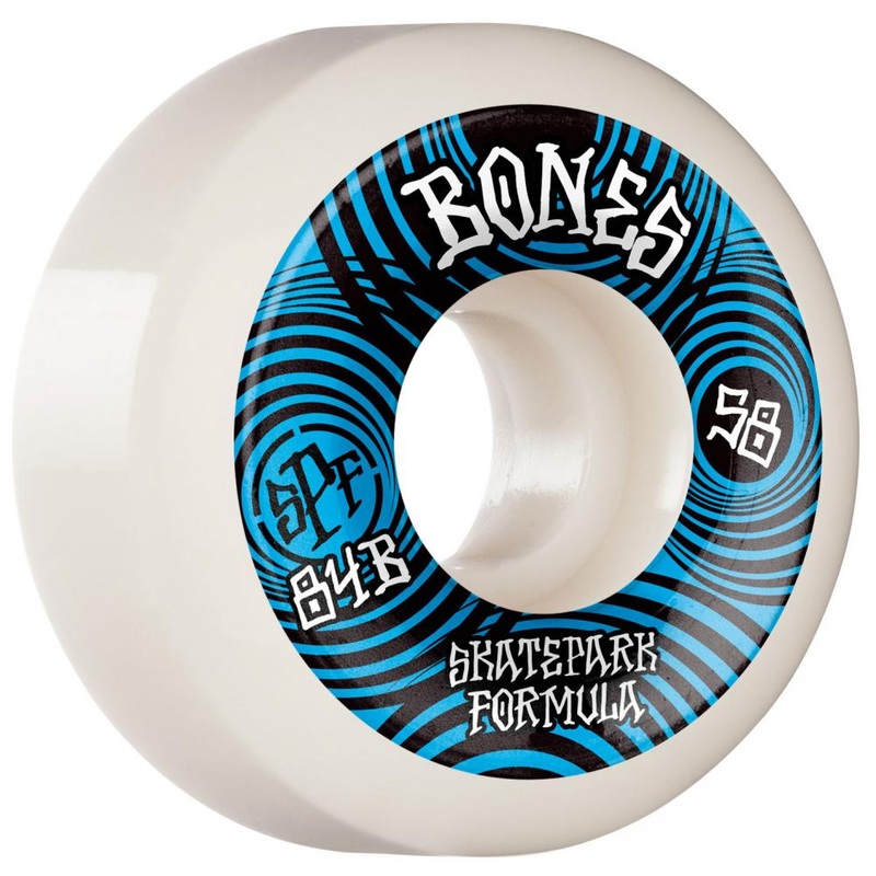 Bones SPF Ripples P5 Sidecut White Skateboard Wheels – 58mm 84B