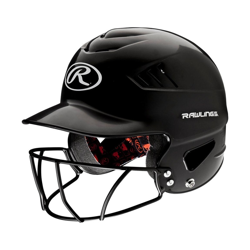 COOLFLO Batting Helmet With Facemask Black