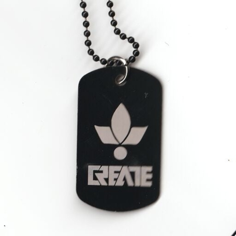 Dog tag black chain