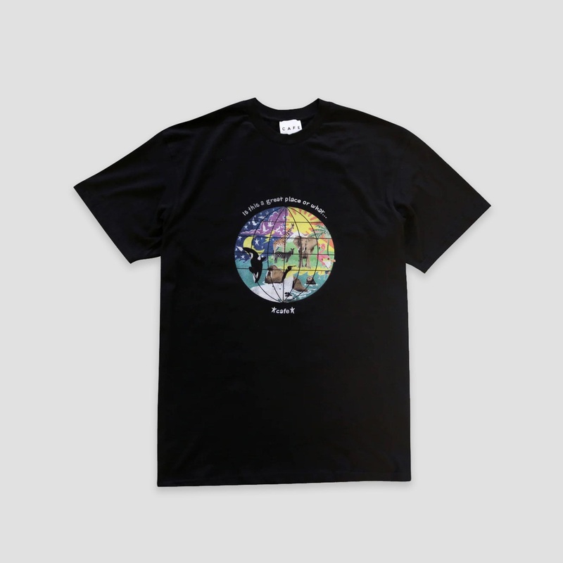 Skateboard Cafe Great Place T-shirt Black Small
