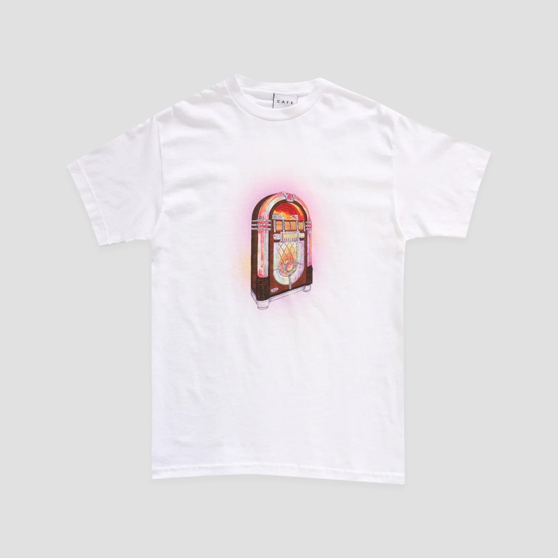 Skateboard Cafe Jukebox T-Shirt White Small