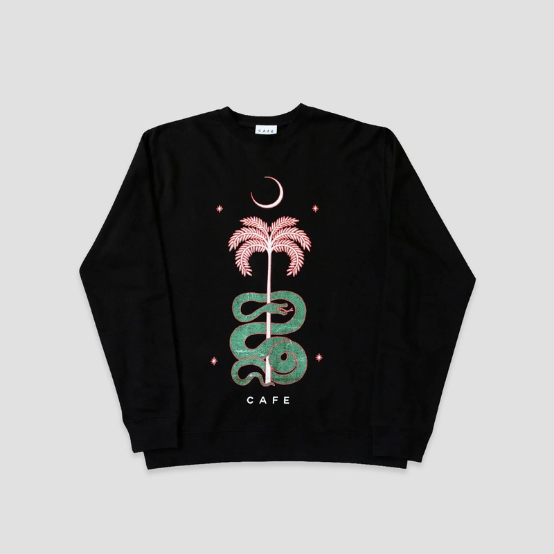 Skateboard Cafe Tree of Life Crew Black Small