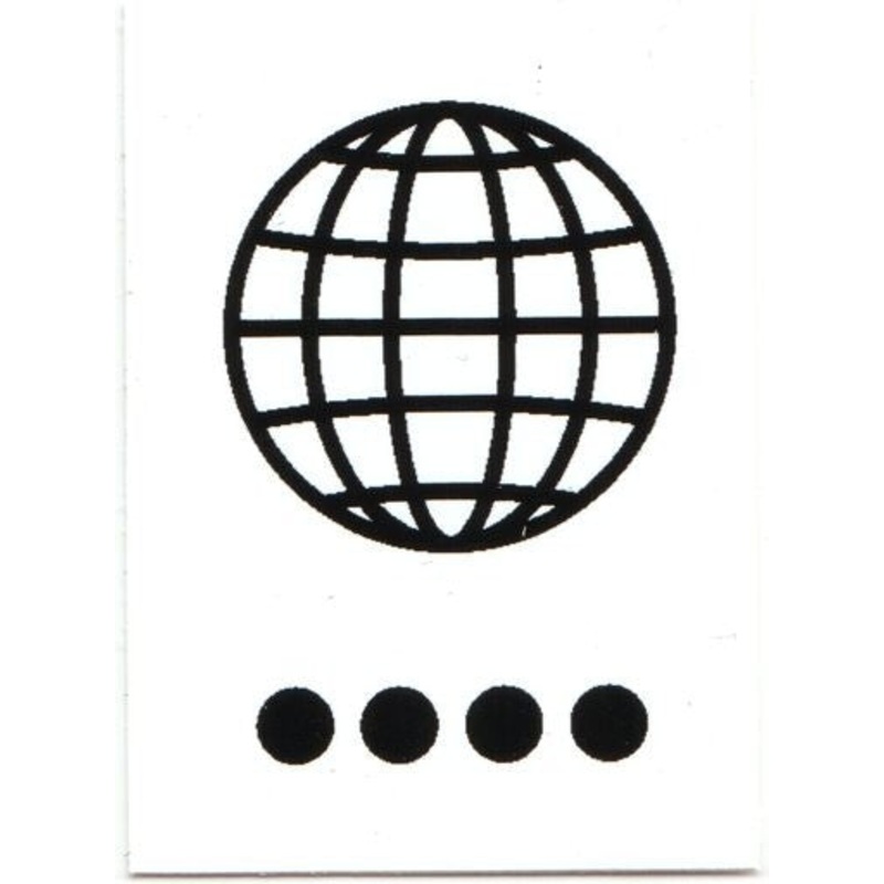 Sticker round white 3×4.5 CM