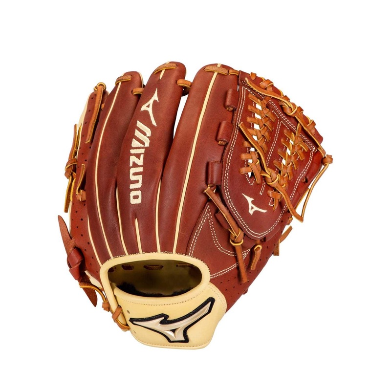 Mizuno Prime Elite Infield Baseball Glove 11.75″ Right-Hand-Throw 11.75 Mahogany/Tan