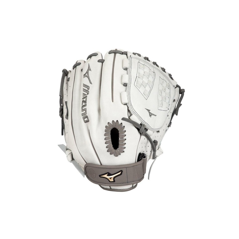 Prime Elite Pitcher Fastpitch Softball Glove 12″ Left-Hand-Throw 12 White/Grey