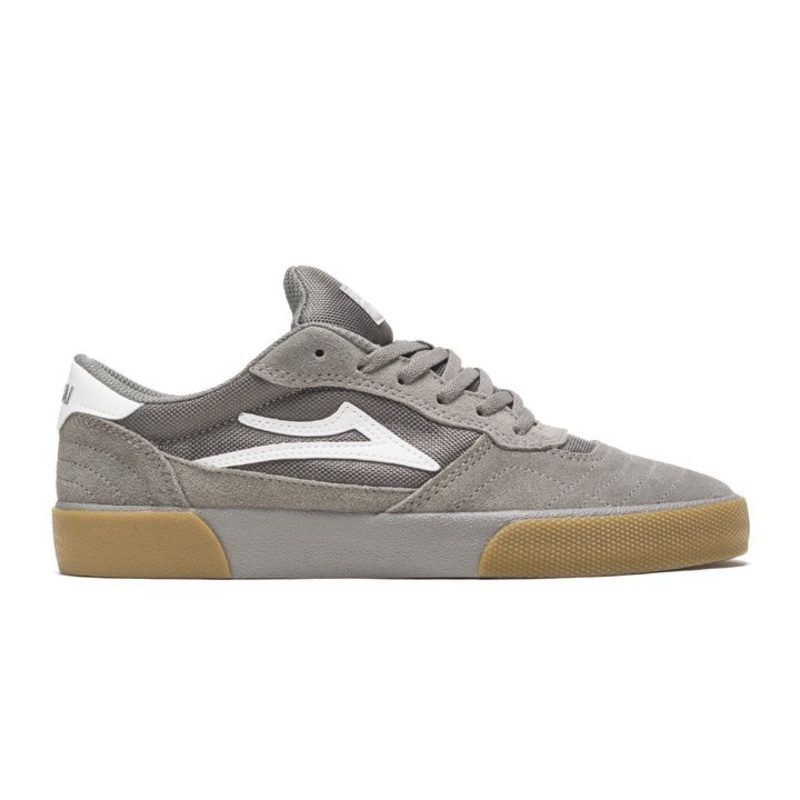 Lakai Cambridge Skate Shoes – Light Grey/Gum Suede UK 7