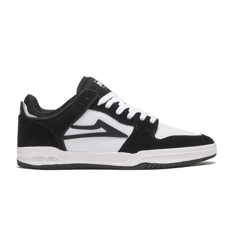Lakai Telford Low Skate Shoes – Black/White Suede UK 8
