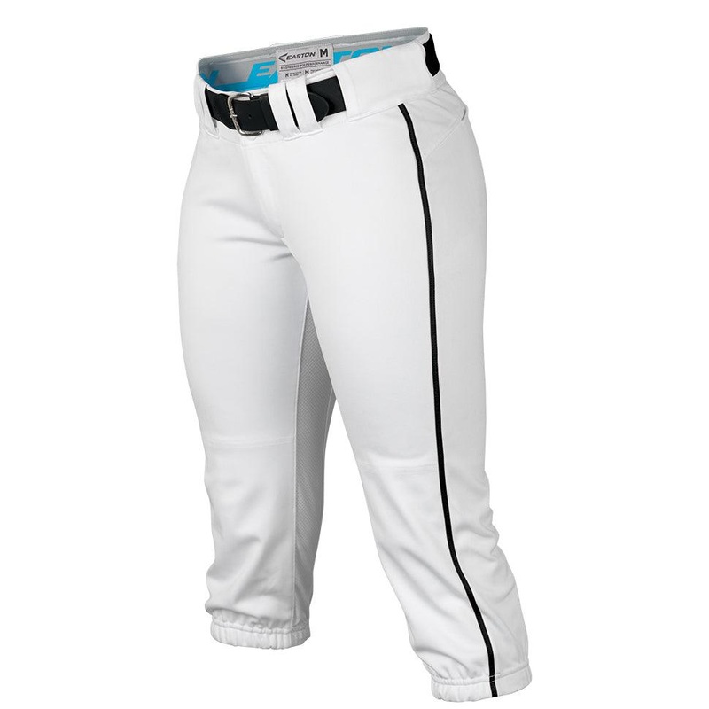 Women’s Easton Prowess Piped Softball Pants – Senior XS Black/Red Womens