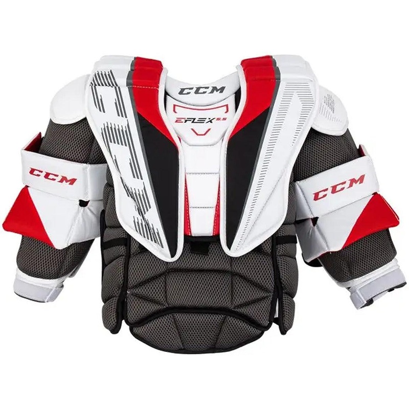 Extreme Flex E5.5 Goalie Arm & Body – Junior S/M Dark Grey/Red/White