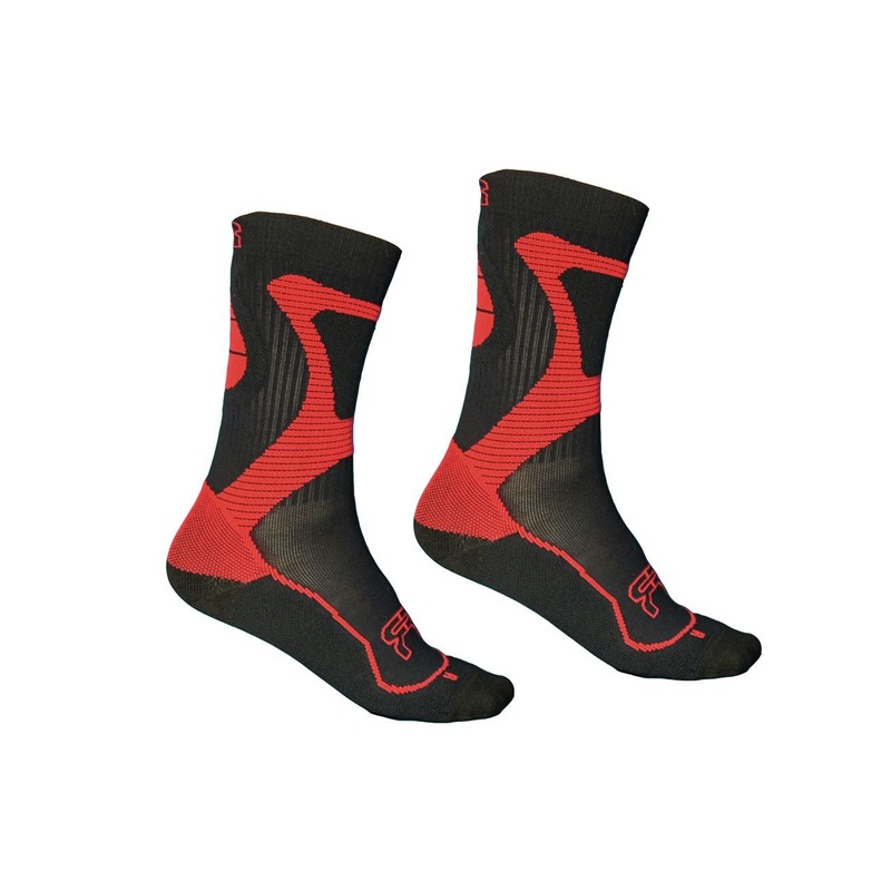 FR Nano Sports Socks – Black/Red UK 3.5-5 / EU 36-38